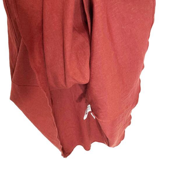 Elegant Ruffled Midi Dress in Rich Brown - Picture 12 of 15